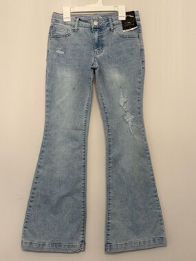 art class Light Blue Distressed Flare Jeans